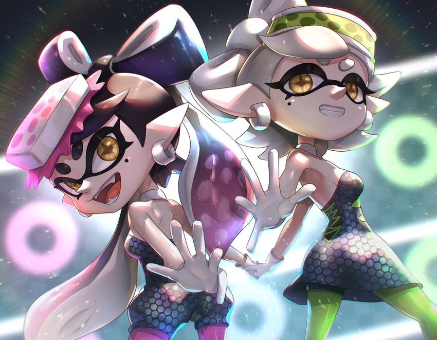 callie and marie (splatoon and 1 more) drawn by gonzarez