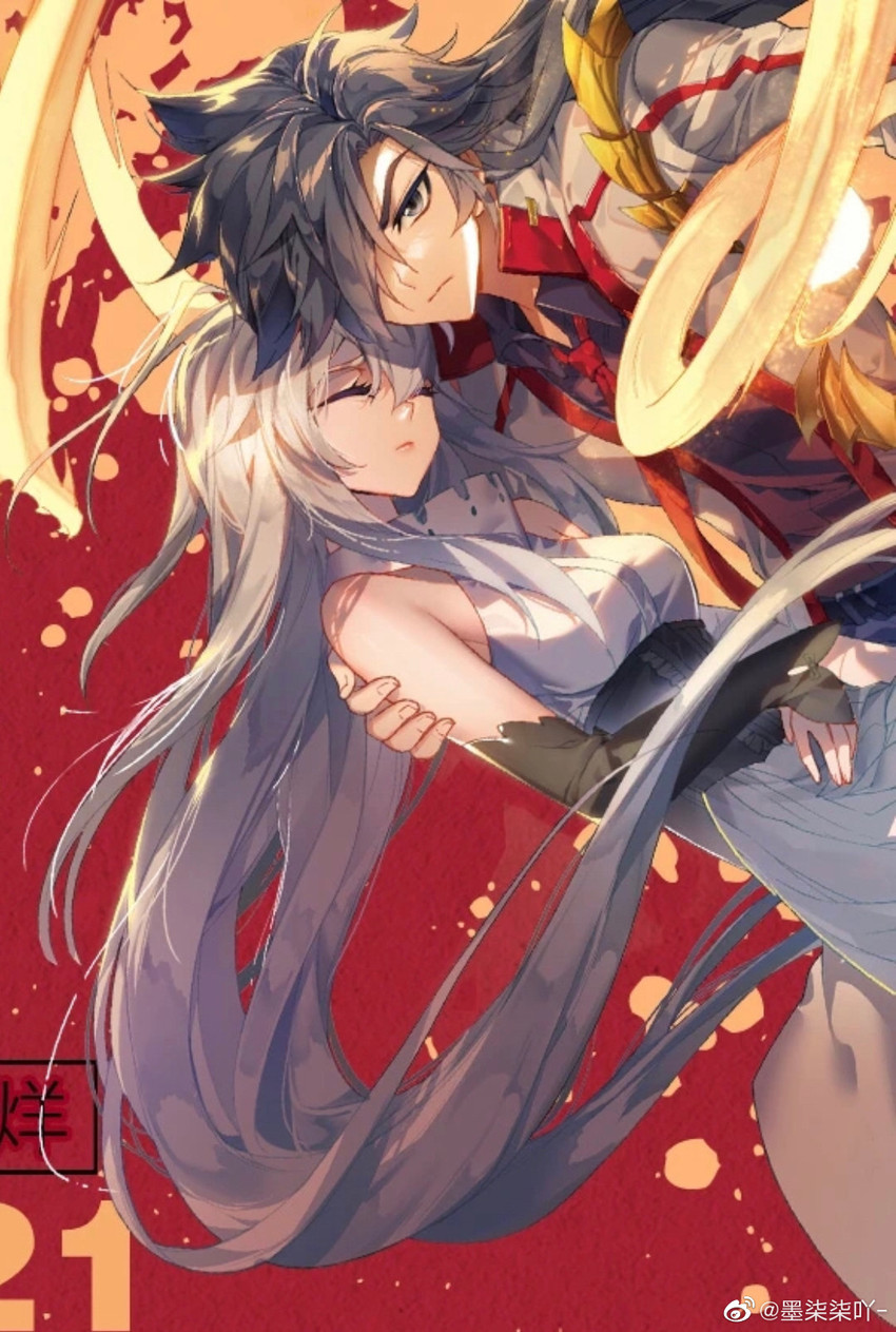gu yuena and tang wulin (douluo dalu) drawn by shi_sheng_sheng_a