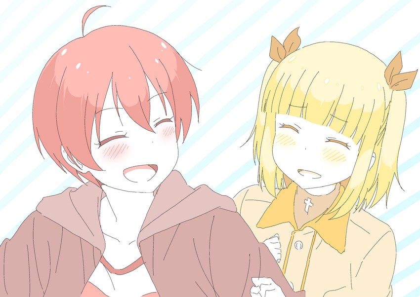 iijima yun and shinoda hajime (new game!) drawn by makicha_(sasurainopink)