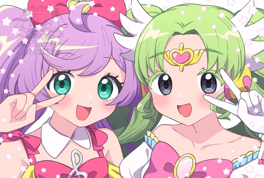 manaka laala and falulu (pretty series and 1 more) drawn by 80pn