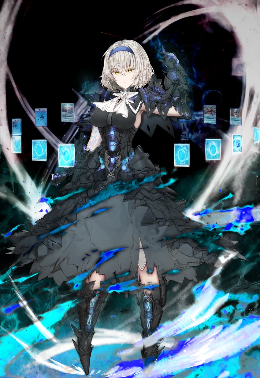 alice margatroid, cyber shield, swords of revealing light, and dark energy (touhou and 1 more) drawn by tk31