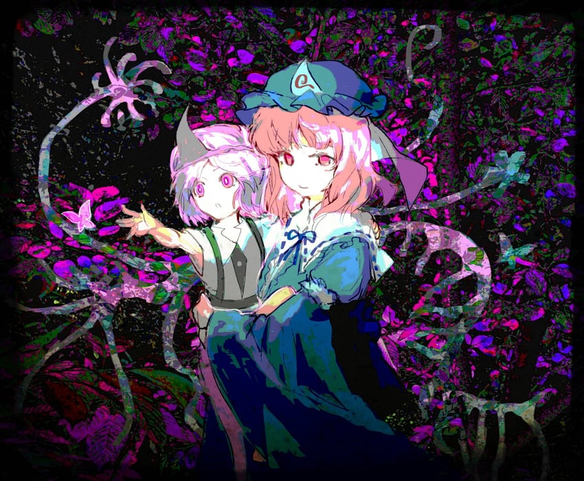 saigyouji yuyuko and shion (touhou and 1 more) drawn by nami_oto