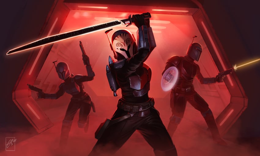 bo-katan kryze (star wars and 1 more) drawn by tom_stockman