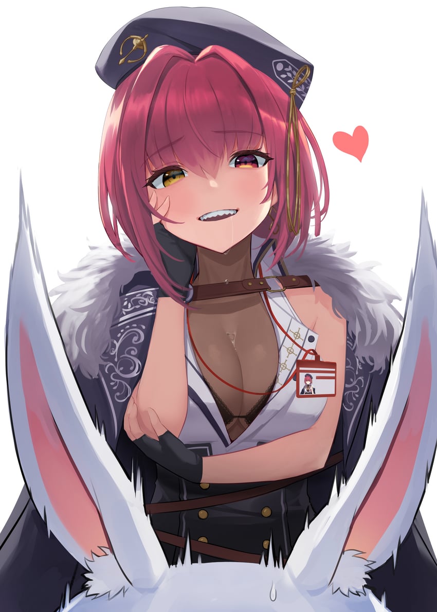 houshou marine and usada pekora (hololive) drawn by reccu