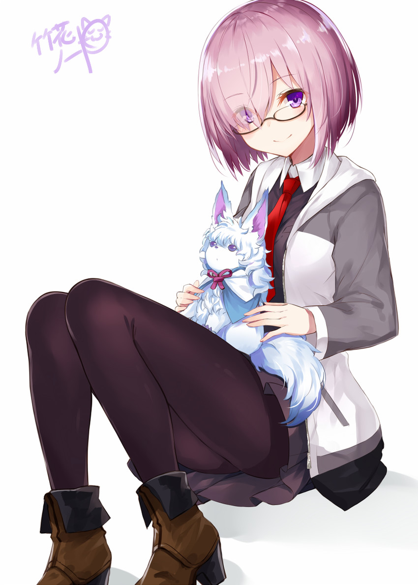 mash kyrielight and fou (fate and 1 more) drawn by takehana_note