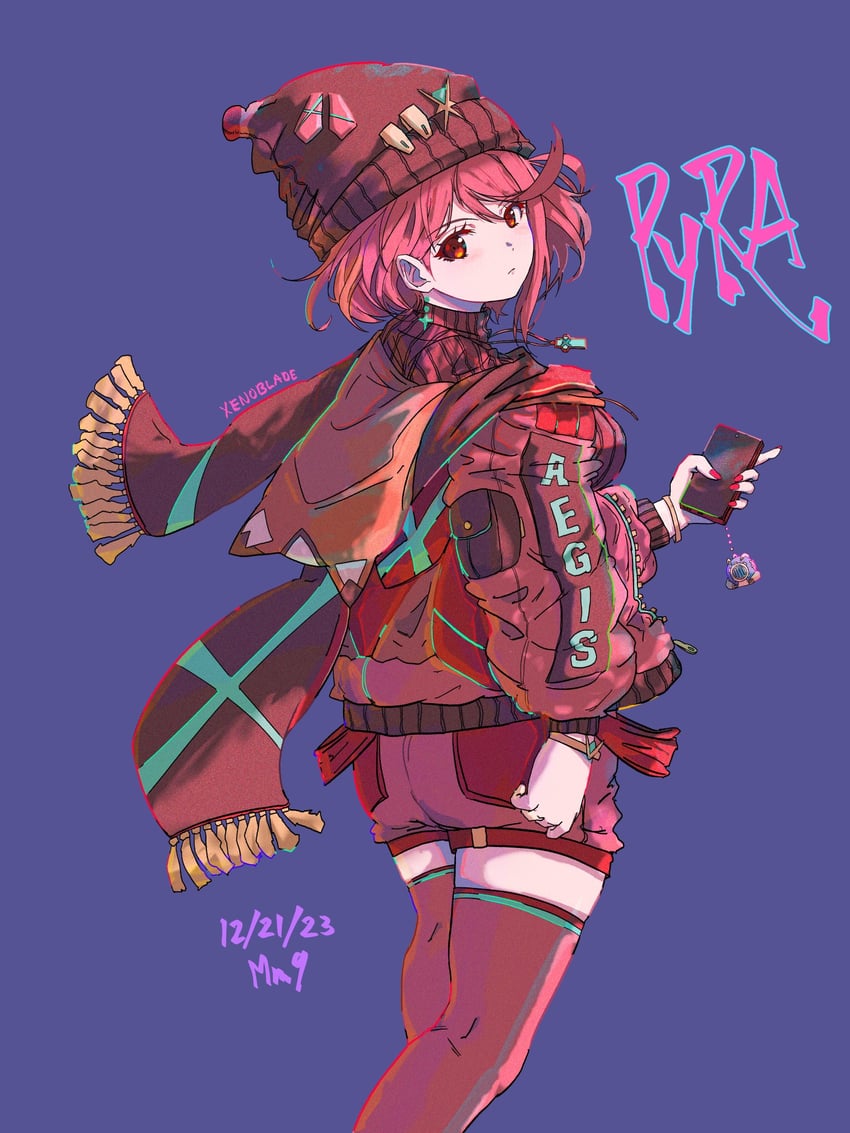 pyra (xenoblade chronicles and 1 more) drawn by milo_monzon