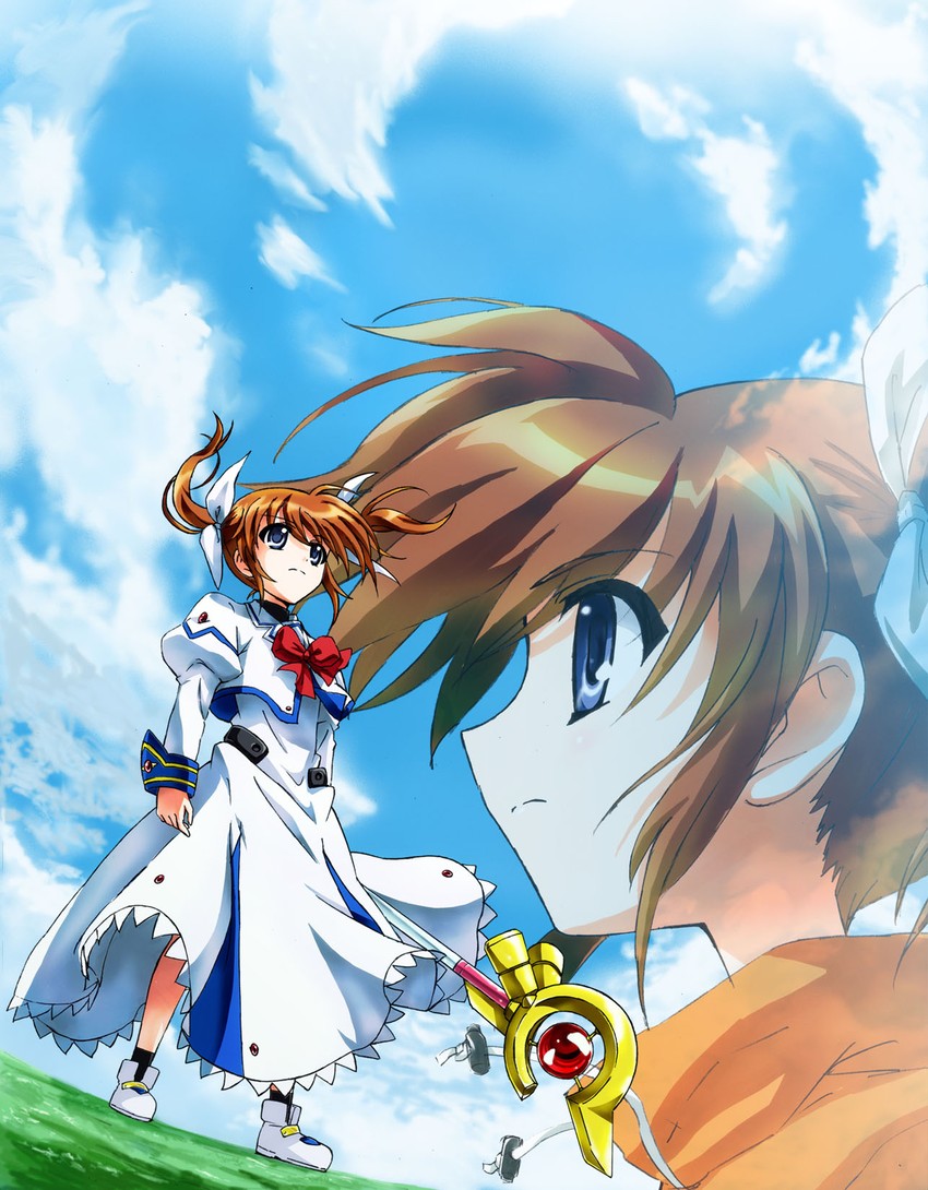 takamachi nanoha and raising heart (lyrical nanoha and 1 more) drawn by kirin_the_himemiya