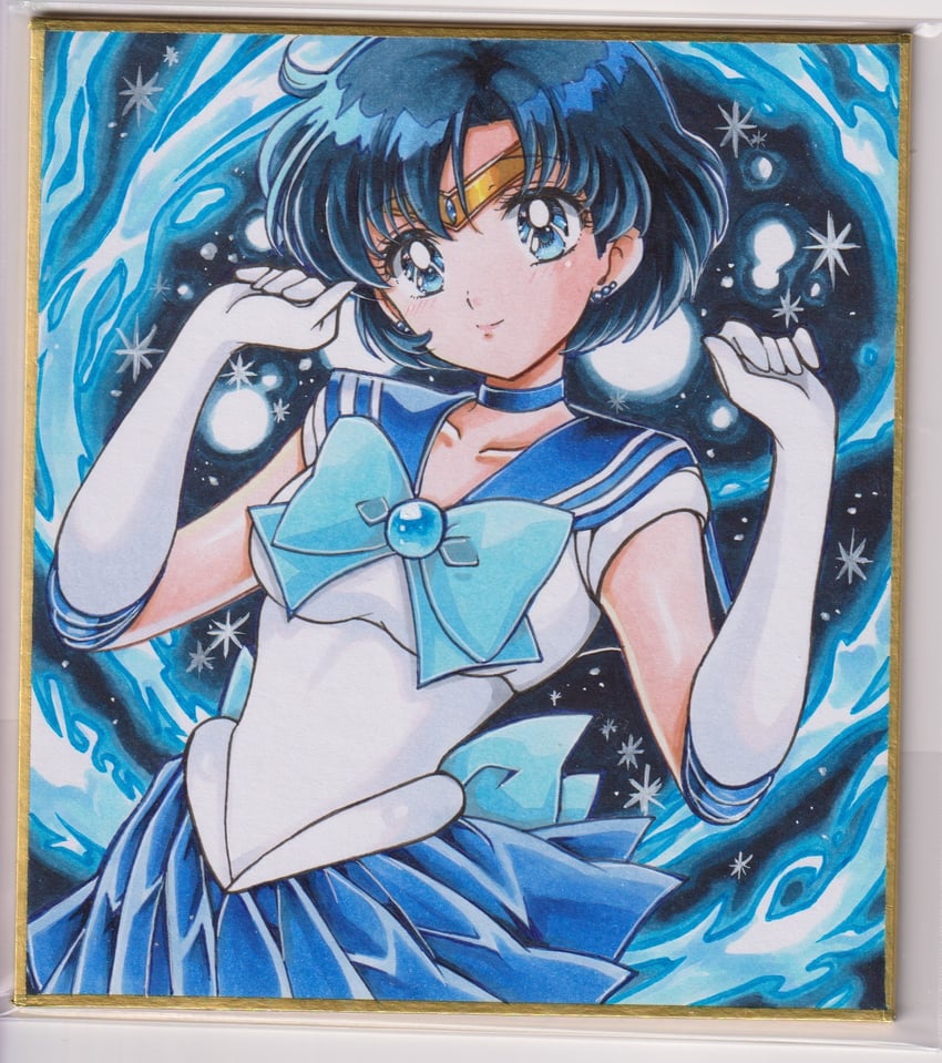 mizuno ami and sailor mercury (bishoujo senshi sailor moon) drawn by user_kztc4472