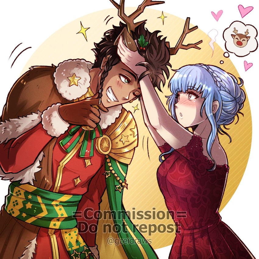 marianne von edmund and claude von riegan (fire emblem and 2 more) drawn by gzei