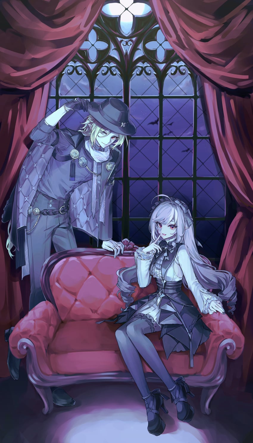 vivian banshee and hugo vlad (zenless zone zero) drawn by uozumi_akira