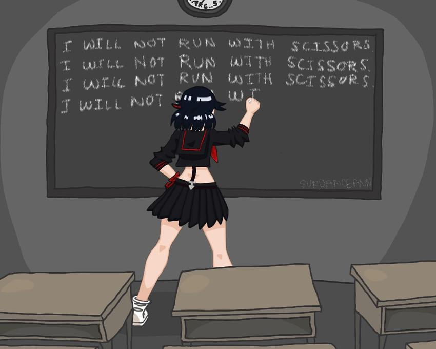 matoi ryuuko and senketsu (kill la kill and 1 more) drawn by sundanceann