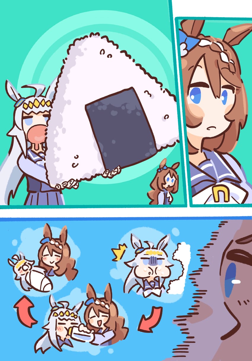 oguri cap, tamamo cross, and super creek (umamusume) drawn by hc2002