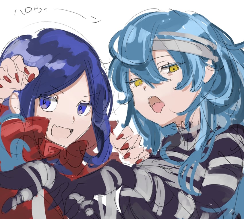angela and bari (project moon and 1 more) drawn by 115_koubunshi
