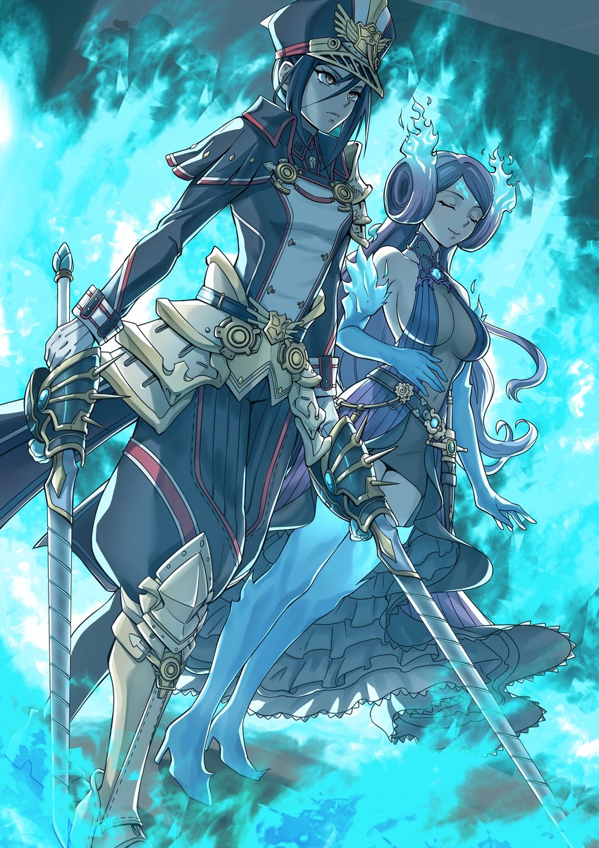 morag ladair and brighid (xenoblade chronicles and 1 more) drawn by bravesaruko