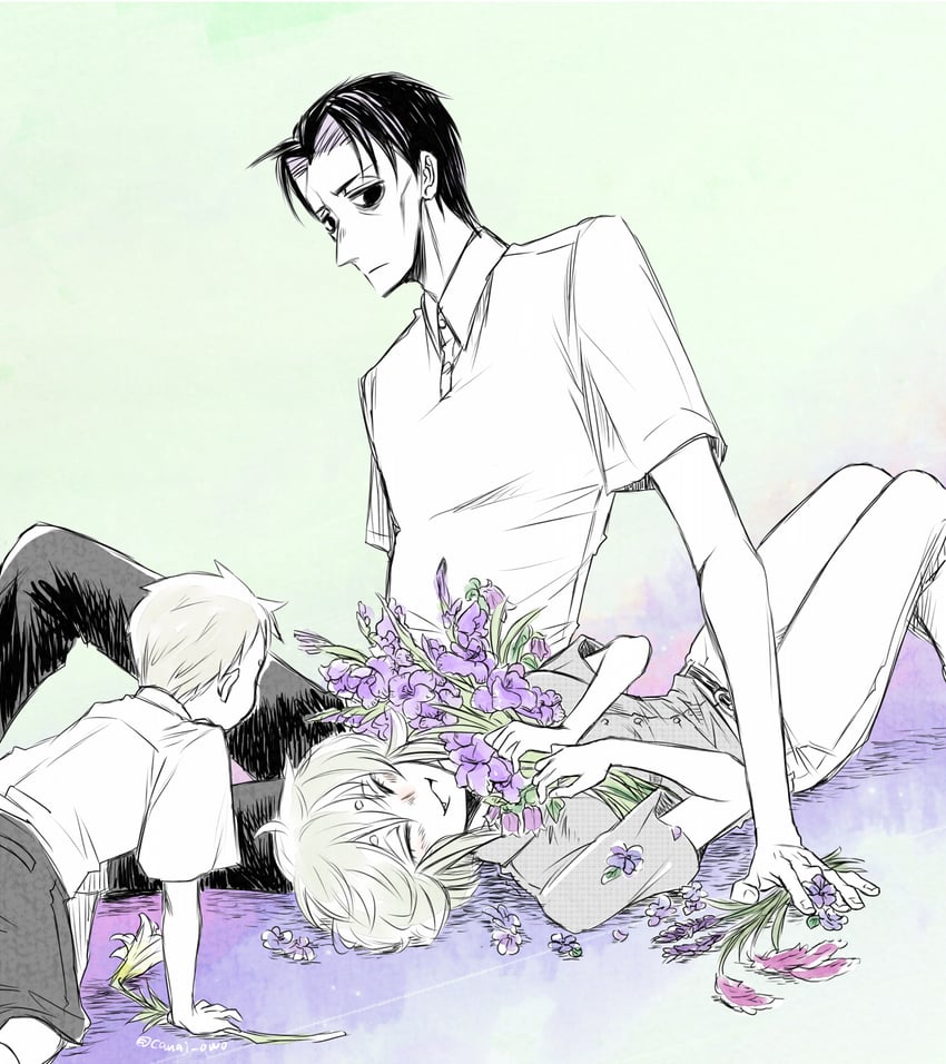 asama hirotaka, inubousaki shioi, and wakashio souichiro (nikubami honegishimi) drawn by runarica0914