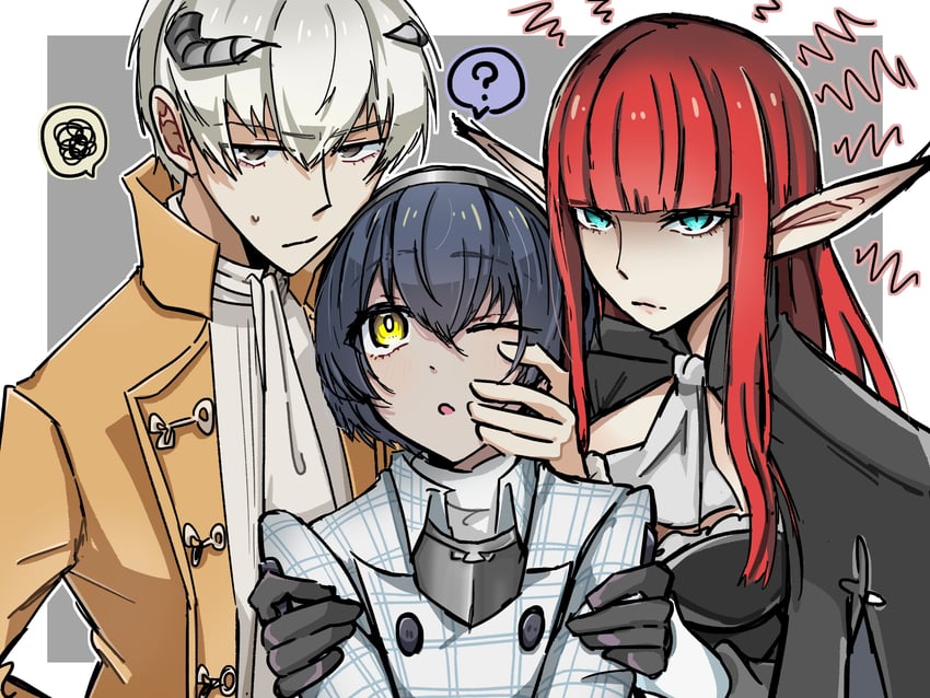 protagonist, hulkenberg, and strohl (metaphor: refantazio) drawn by soungo_(3111248)