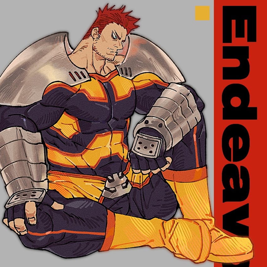 endeavor (boku no hero academia) drawn by pupu_belln