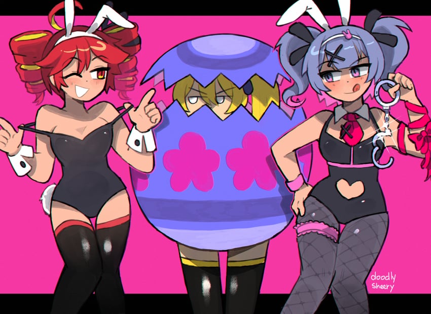 hatsune miku, kasane teto, and akita neru (vocaloid and 2 more) drawn by mitsuko_tan
