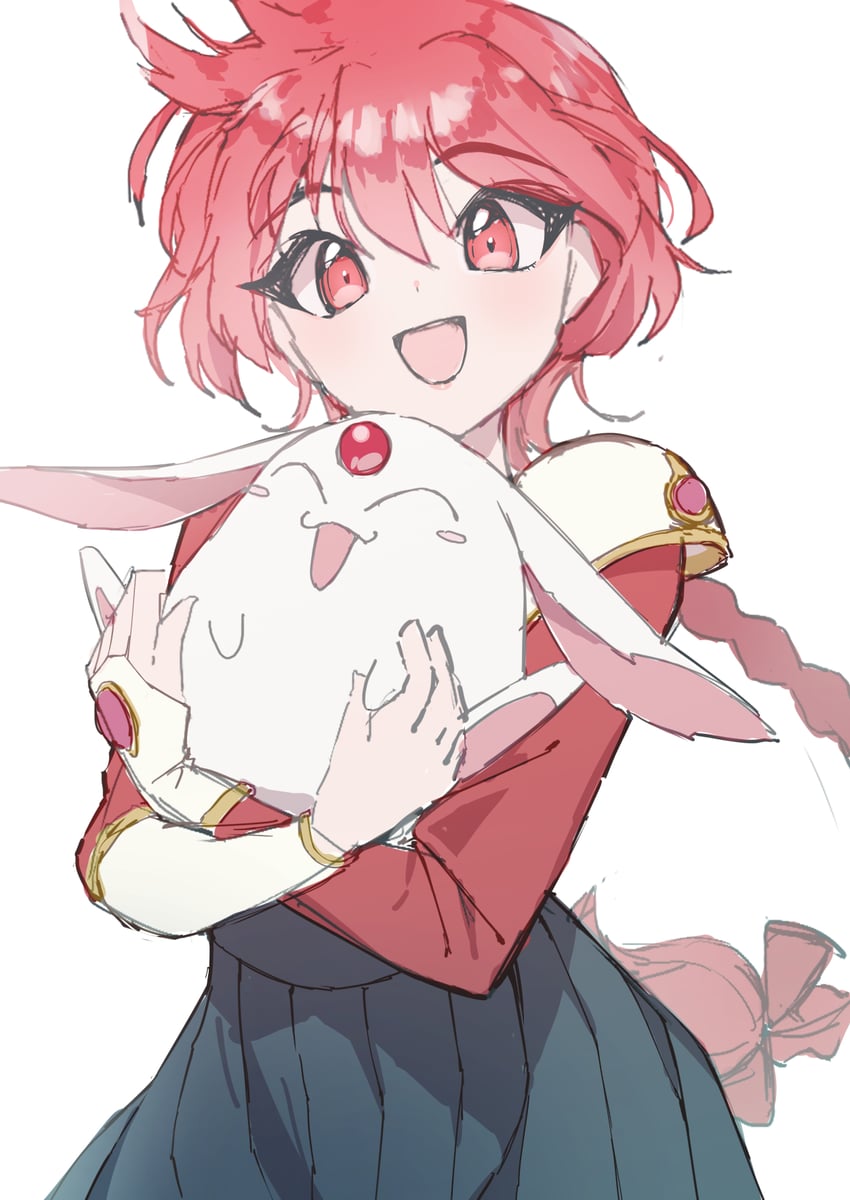 shidou hikaru and mokona (magic knight rayearth) drawn by rindoriko