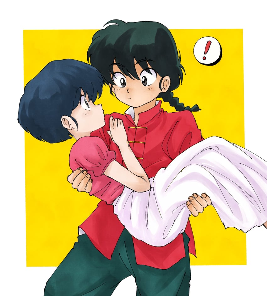 tendou akane and saotome ranma (ranma 1/2) drawn by pinoko_(pnk623)