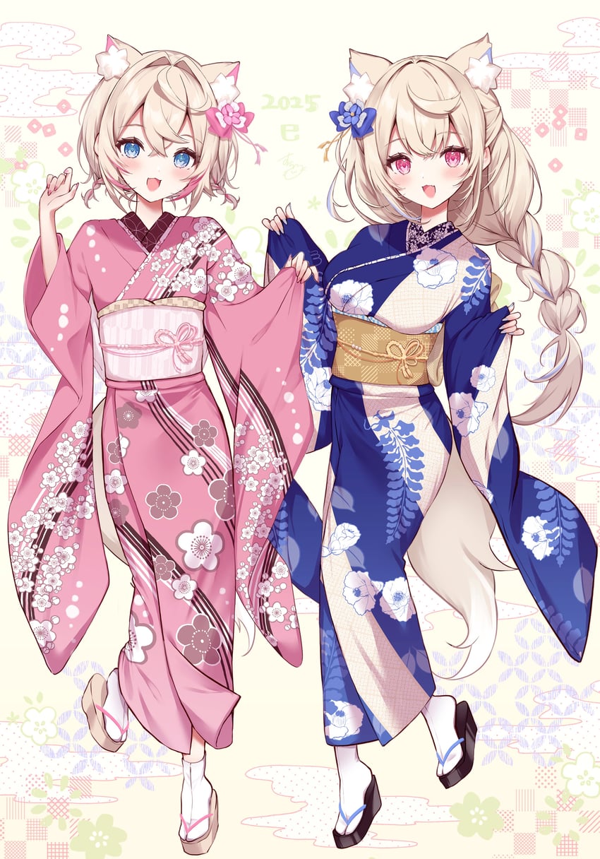 fuwawa abyssgard and mococo abyssgard (hololive and 1 more) drawn by neru5