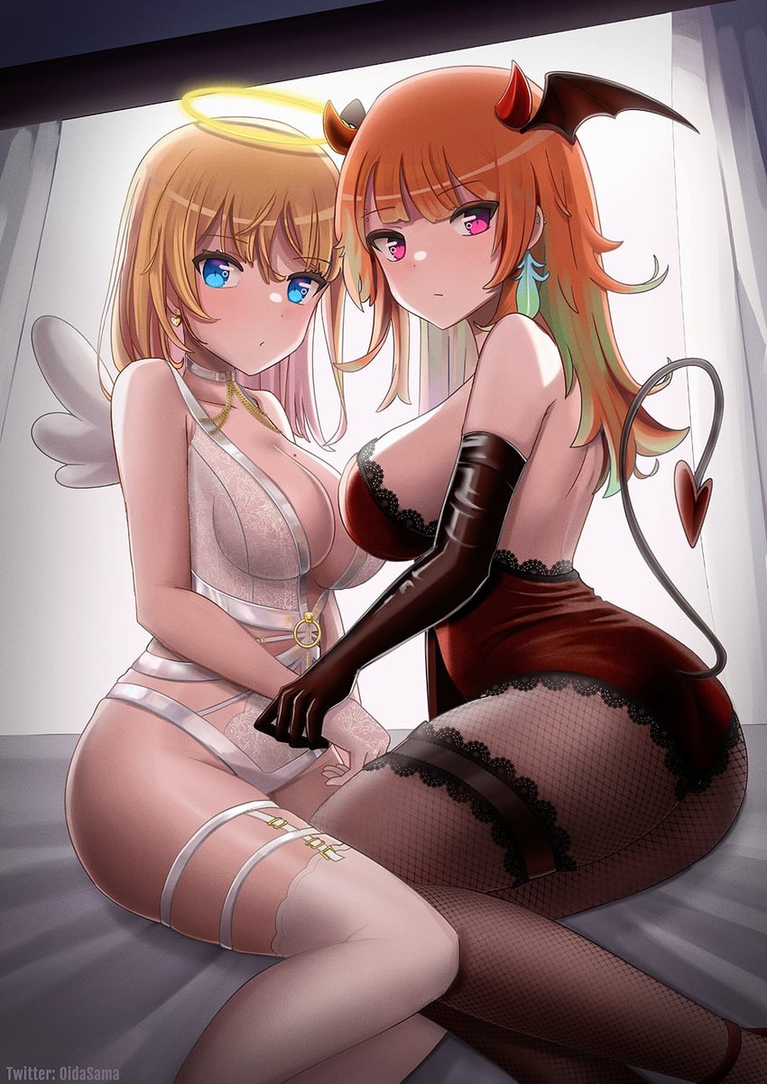 takanashi kiara and watson amelia (hololive and 1 more) drawn by oida-sama_(artist)