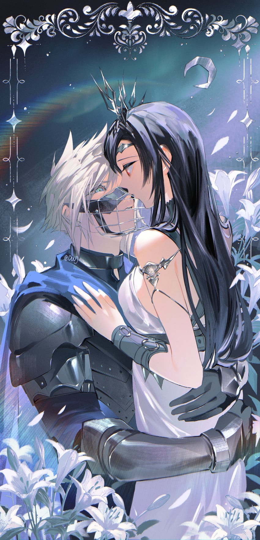 tifa lockhart and cloud strife (final fantasy and 3 more) drawn by duoj_ji