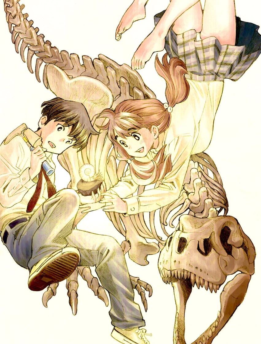 shiraishi momiji and kikumoto kaoru (kimi wa sukinosaurus) drawn by sekiguchi_taro