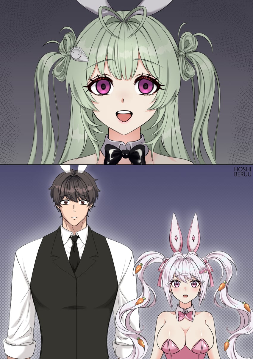 commander, alice, and soda (goddess of victory: nikke) drawn by hoshiberuu