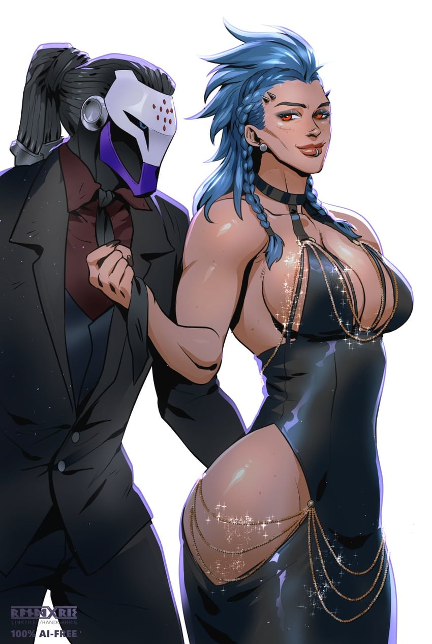ramattra and junker queen (overwatch) drawn by randgris and strstyler