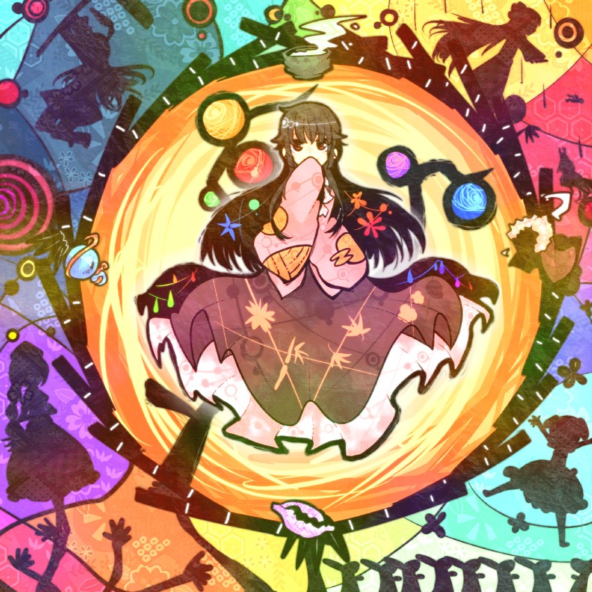 reisen udongein inaba, fujiwara no mokou, kamishirasawa keine, houraisan kaguya, inaba tewi, and 2 more (touhou) drawn by itomugi-kun
