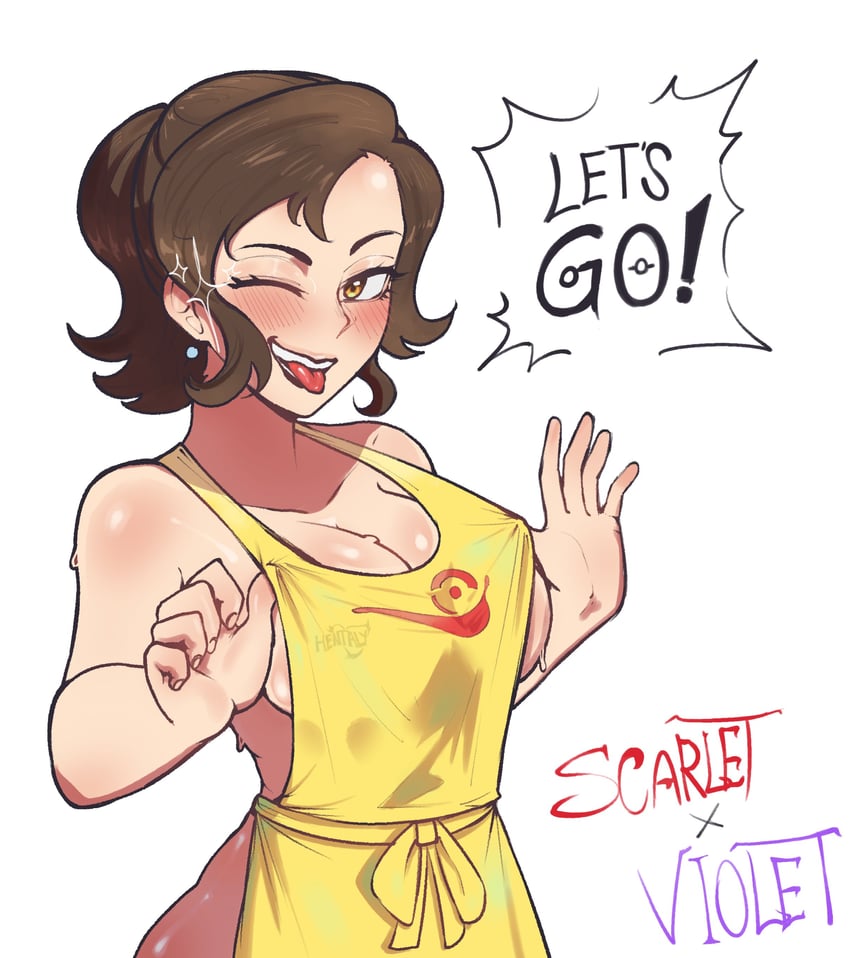 paldea mother (pokemon and 1 more) drawn by hentaly