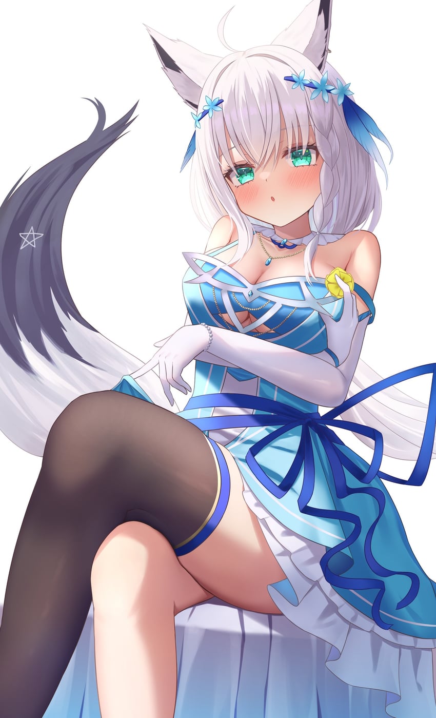 shirakami fubuki (hololive and 1 more) drawn by saki_(saki_paint)