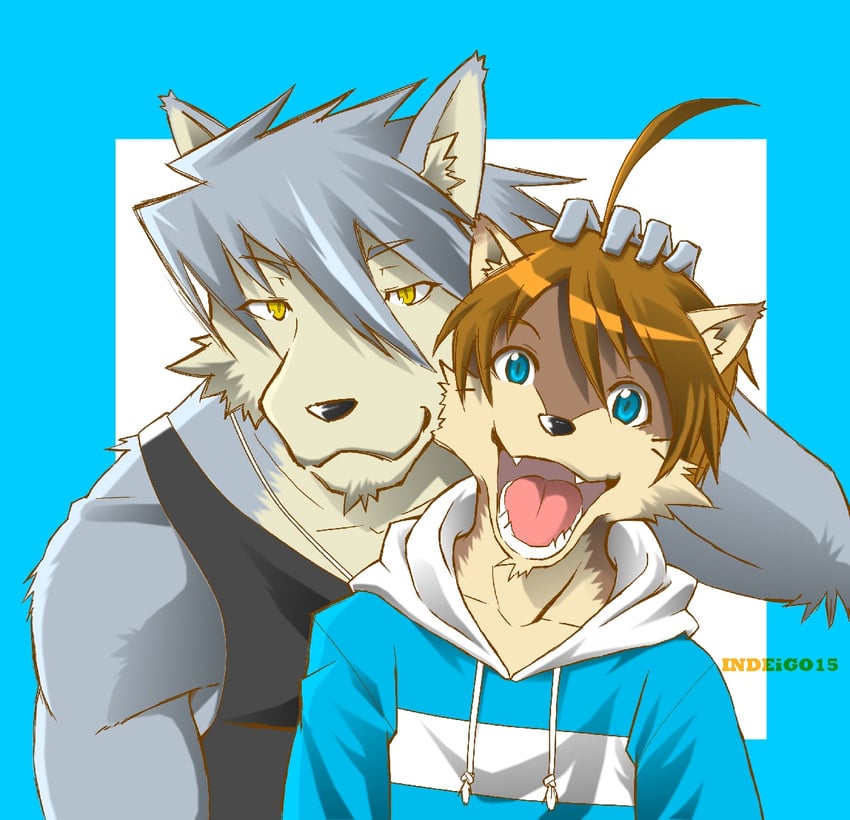kouya aotsuki and shun kodori (morenatsu) drawn by indeigo15