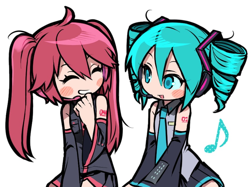 hatsune miku and kasane teto (vocaloid and 1 more) drawn by jjjjtaaaku