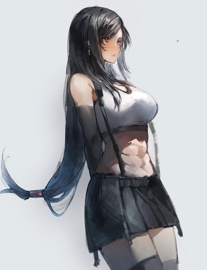 tifa lockhart (final fantasy and 2 more) drawn by asina71