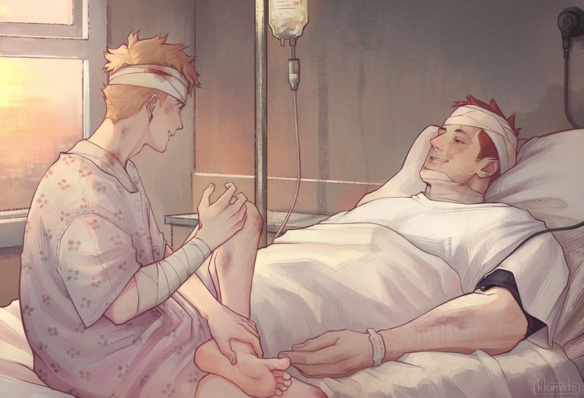 endeavor and hawks (boku no hero academia) drawn by kkimot0