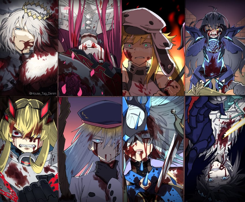 artoria pendragon, baobhan sith, morgan le fay, artoria caster, oberon, and 3 more (fate and 1 more) drawn by house_tag_denim