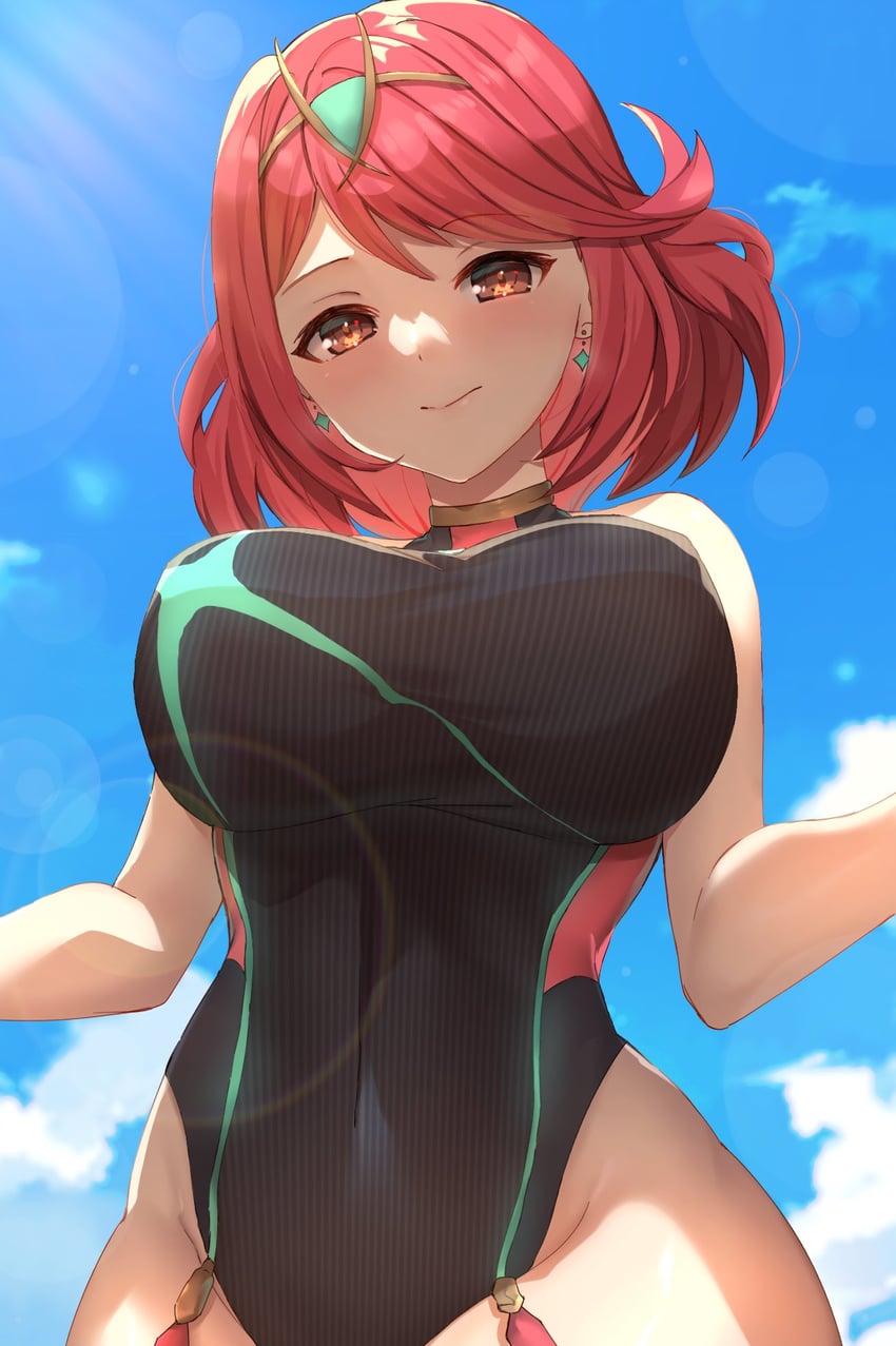 pyra (xenoblade chronicles and 1 more) drawn by edamameoka