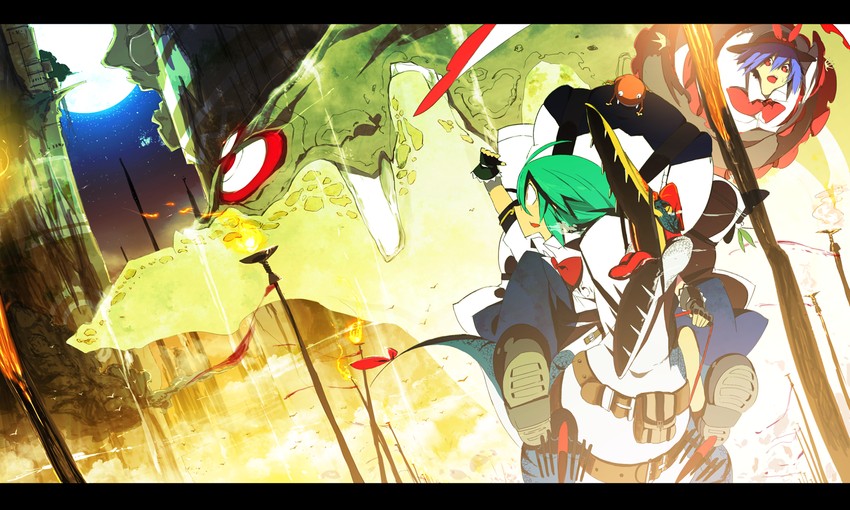 hinanawi tenshi, nagae iku, and velocidrome (touhou and 2 more) drawn by siirakannu