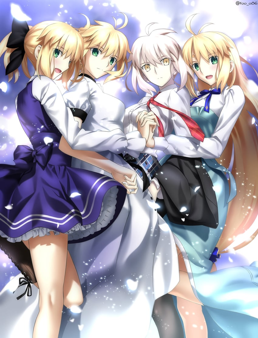 artoria pendragon, saber, saber alter, artoria caster, and saber lily (fate and 1 more) drawn by foo_(pixiv54892036)