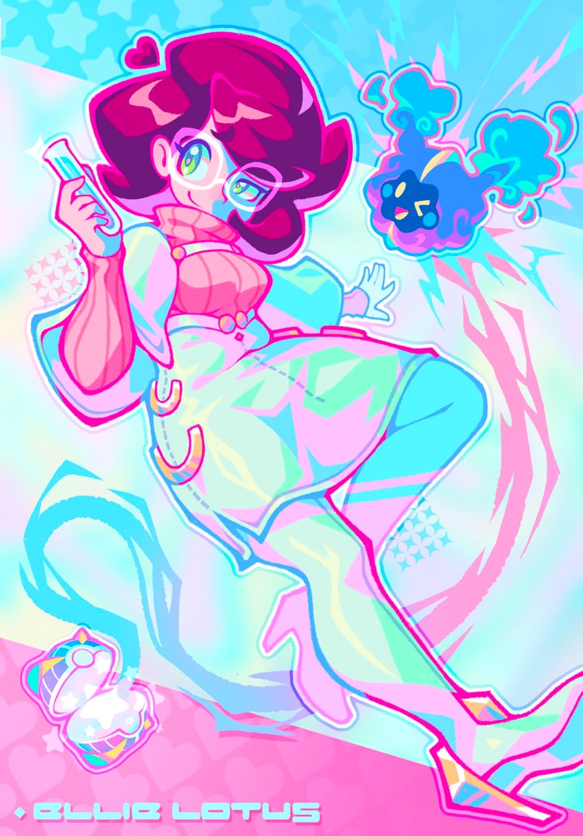 cosmog and wicke (pokemon and 1 more) drawn by ellie_lotus