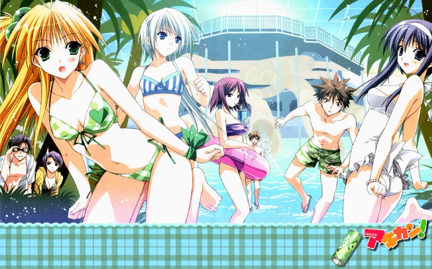 melon, tenkuuji najimi, daichi kakeru, yell, kochikaze yurika, and 3 more (akikan!) drawn by suzuhira_hiro