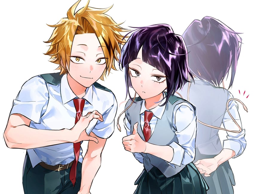 jiro kyoka and kaminari denki (boku no hero academia) drawn by herovvvzzz