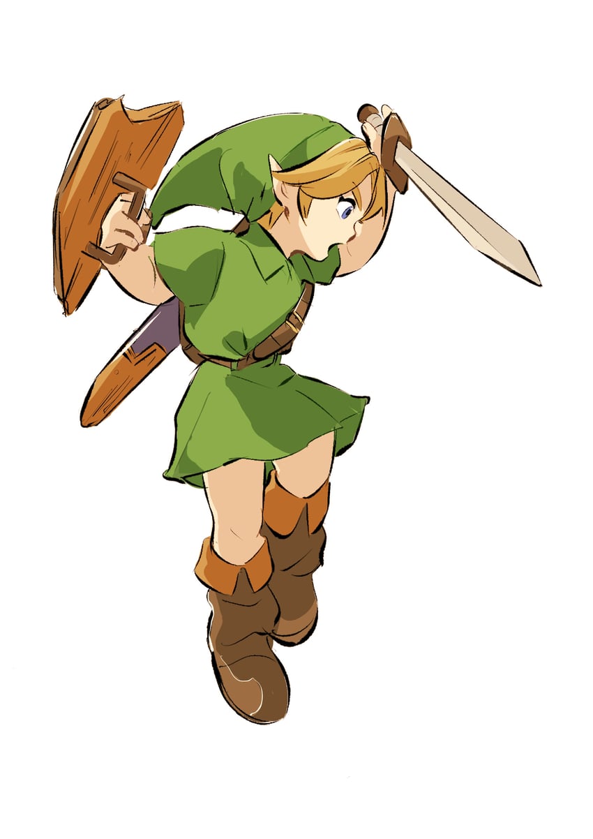 link and young link (the legend of zelda and 1 more) drawn by panmimi