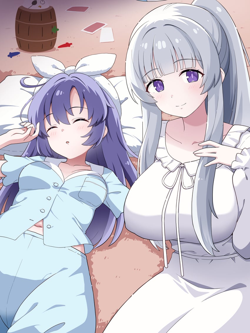 yuuka and noa (blue archive) drawn by yuuma_(skirthike)