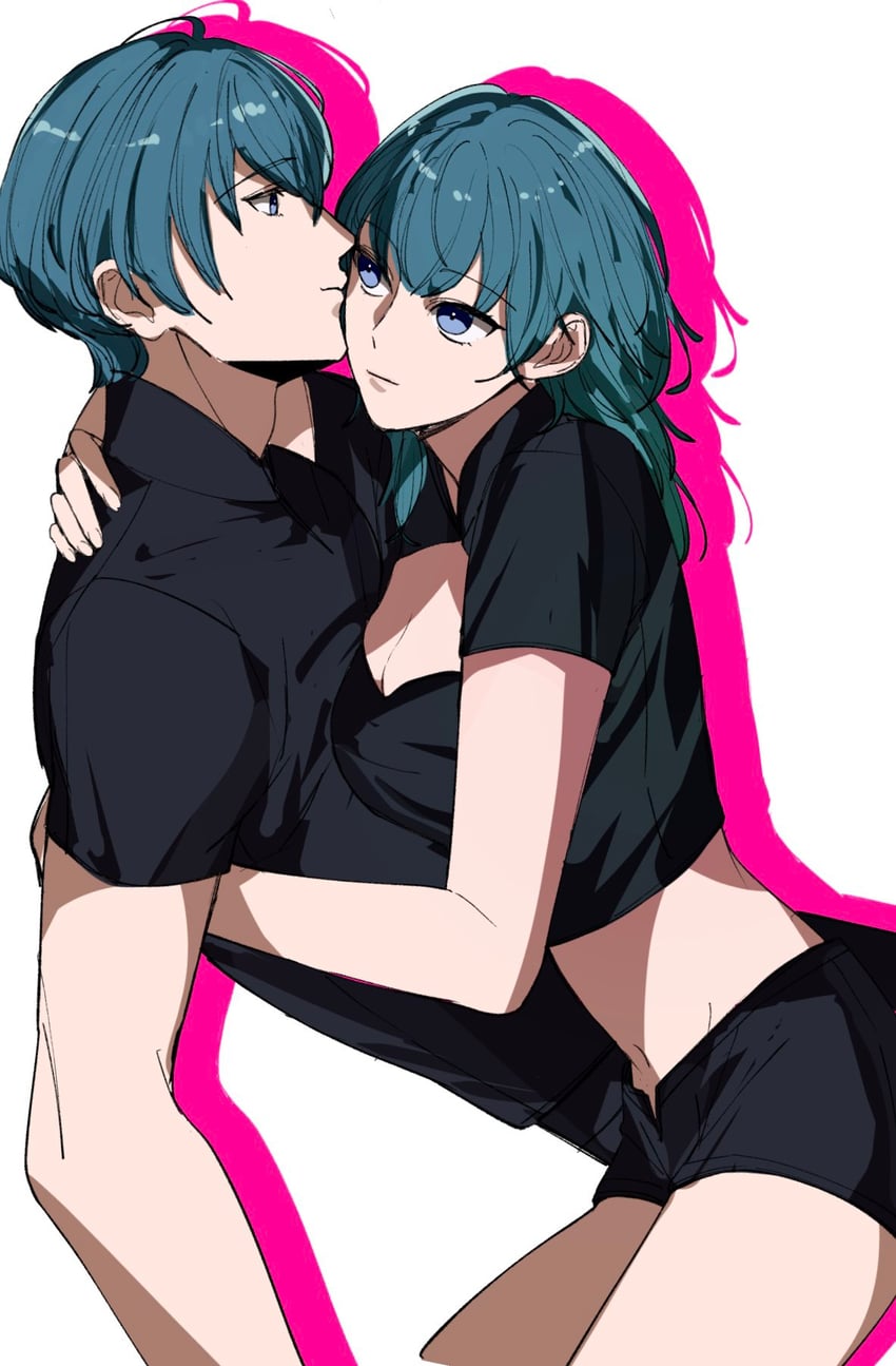 female byleth and male byleth (fire emblem and 1 more) drawn by amikoiiko