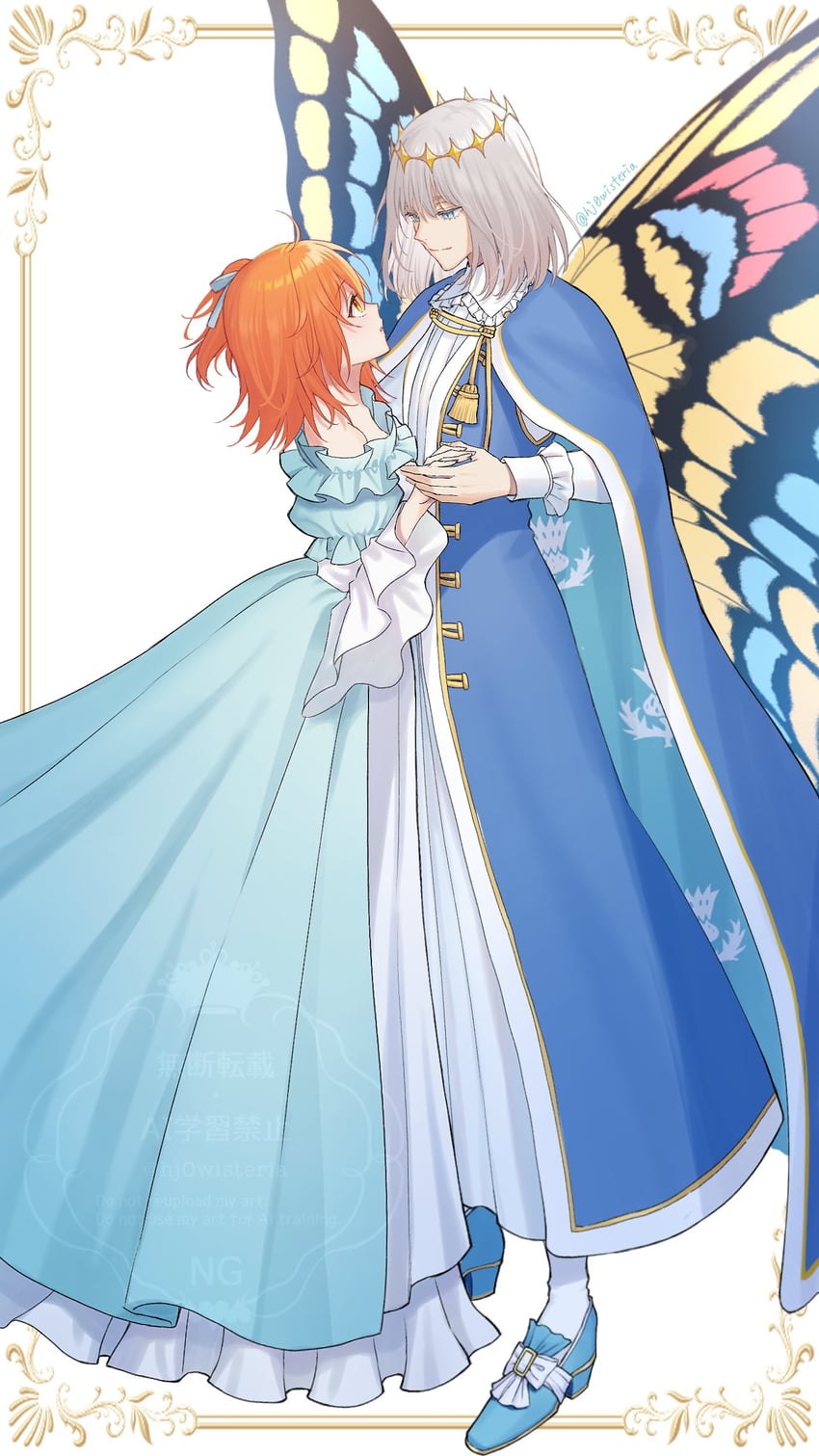 fujimaru ritsuka and oberon (fate and 1 more) drawn by hj0wisteria
