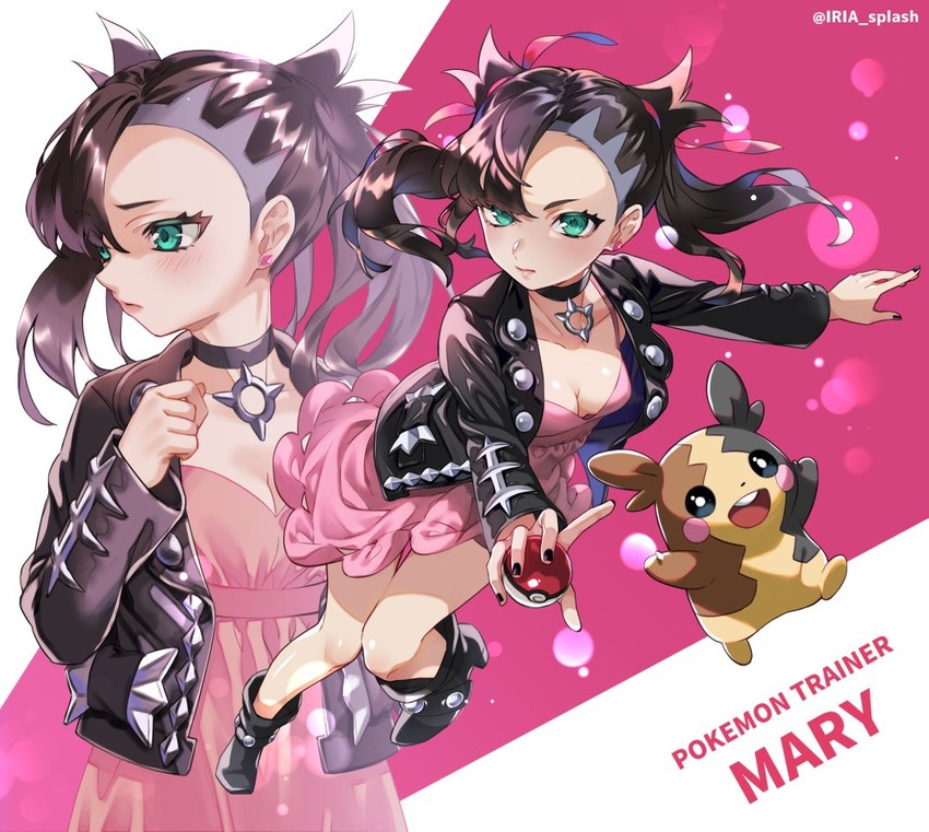 marnie and morpeko (pokemon and 1 more) drawn by iria_(yumeirokingyo)