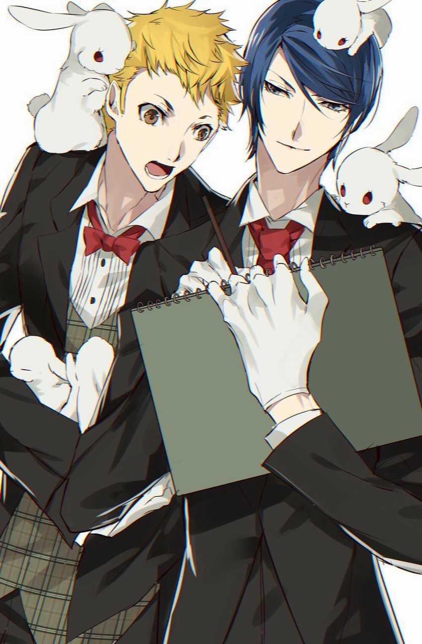 sakamoto ryuuji and kitagawa yuusuke (persona and 1 more) drawn by ayyataka